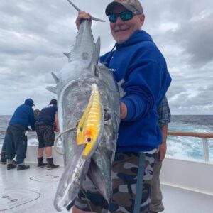 Fisherman with big catch on deck